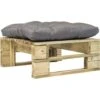 Divano Da Giardino Su Pallet Con Cuscino Grigio Legno Verde