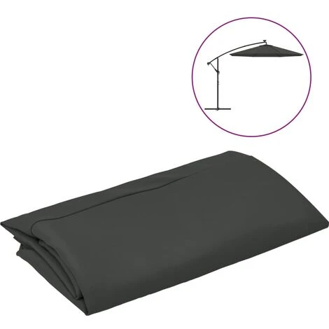 Telo Di Ricambio Per Ombrellone Bianco Antracite 350 Cm