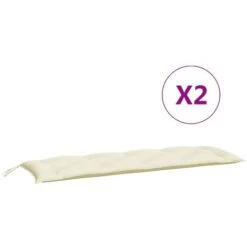 Cuscino Per Dondolo Bianco Crema 150 Cm In Tessuto