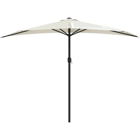 Ombrellone Da Balcone Palo In Alluminio Sabbia 300x150cm A Metà - immagine 3