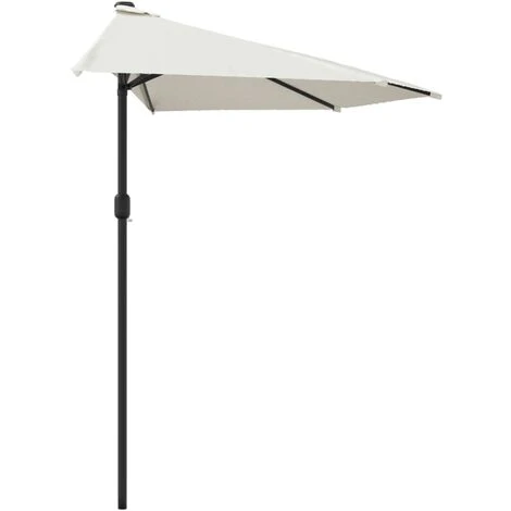 Ombrellone Da Balcone Palo In Alluminio Sabbia 300x150cm A Metà - immagine 4