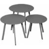 TAVOLO BASSO MASSAI ANTRACITE Ø40CM TAVOLINO ARREDO GIARDINO