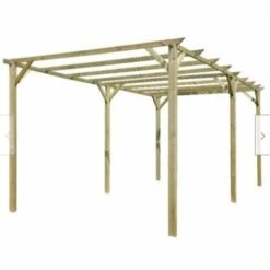 PERGOLA PERGOLATO STRUTTURA GAZEBO IN LEGNO TETTOIA GIARDINO ESTERNO 3x6 MT 547
