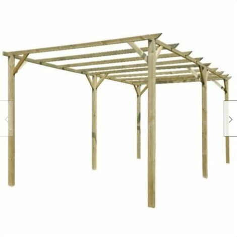 PERGOLA PERGOLATO STRUTTURA GAZEBO IN LEGNO TETTOIA GIARDINO ESTERNO 3x6 MT 547