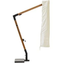 Telo Di Copertura Per Ombrellone Palo Laterale Cover In Poliestere Ecru -3 X 3 Mt