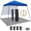 Yaheetech Gazebo Da Giardino 3x3 M Con Parete Tendone Pieghevole Impermeabile A Una Spinta Con Borsa Per Trasporto Per Patio/Veranda/Viaggio/Campeggio Blu