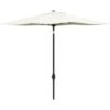 Outsunny Ombrellone Da Giardino Rettangolare 200x300cm Apertura A Manovella E Inclinazione Regolabile, Beige