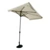 Mezzo Ombrellone A Parete Da Giardino Rettangolare 230 Cm Alluminio Con Base (99978)