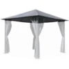 Idonea Copertura Sostitutiva Per Padiglioni Nella Misura Di Metri 3x3 Grigio