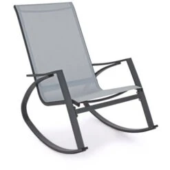 Poltrona A Dondolo Da Giardino Telma In Alluminio Grigio