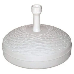 BASE OMBRELLONE RATTAN TONDA BIANCA