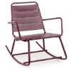 Poltrona Sedia A Dondolo Da Esterno Lillian Metallo Arredo Giardino Bizzotto - Colore: Bordeaux
