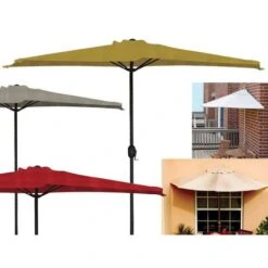 OMBRELLONI ALU. DA MURO MEZZA LUNA 300CM