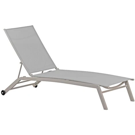 Lettino Da Giardino Con Ruote Oasi Ecrù