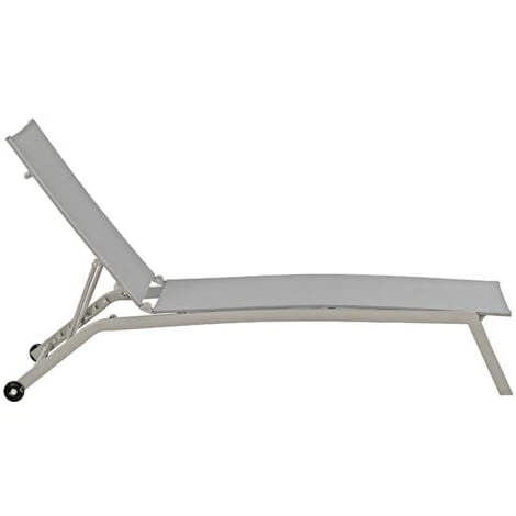 Lettino Da Giardino Con Ruote Oasi Ecrù - immagine 2