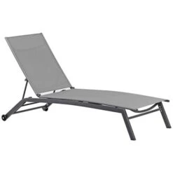 Lettino Da Giardino Con Ruote Oasi Grigio