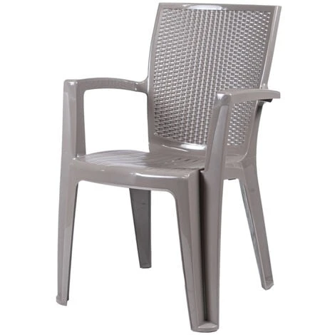 Sedia Da Esterno Comfort Giava Colore Taupe.