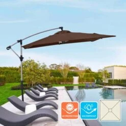 Ombrellone Da Giardino A Braccio 2,5x2,5 Palo Laterale Decentrato Ipanema