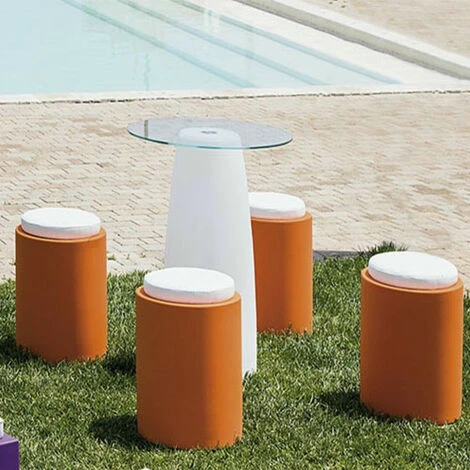 Pouf Contenitori Per Esterno Con Cuscino In Ecopelle - immagine 2