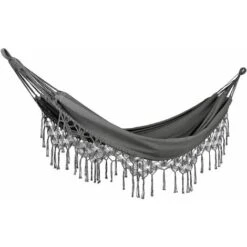 Amaca Da Giardino In Cotone Dondolo Stile Boho Grigio Rocca