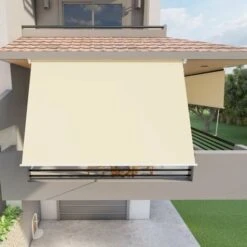 Tenda Da Sole A Caduta Con Bracci Per Balcone Terrazzo Finestra 250cm Beige Golisa
