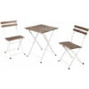Set Tavolino E Due Sedie Da Balcone Pieghevoli Bistrot Bianco