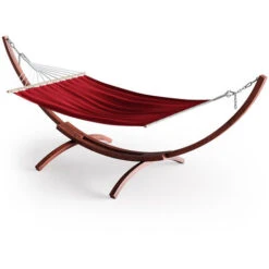 Struttura Per Amaca XXL 350 Cm Con Amaca Rosso VitaliSpa