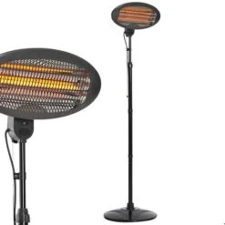 Stufa A Piantana Per Esterno Fungo Lampada Alogena 3 Potenza Max 2000 W