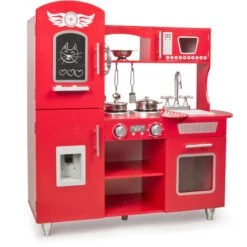 Cucina Rossa Con Accessori Big Red In Legno - Illuminazione Ed Effetti Sonori