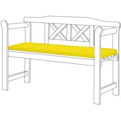 Gardenista Cuscino Per Panca Da Esterno, Cuscino Per Panca Da Esterno A 2 Posti Resistente All'Acqua Con Rivestimento Rimovibile Facile Da Pulire 117x39x5 Cm, Giallo