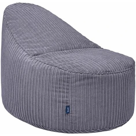 Loft 25 Grande Pouf In Velluto A Coste Di Qualità Superiore Per Adulti, Grande Pouf Per Il Soggiorno, Pouf Da Gioco, Antracite