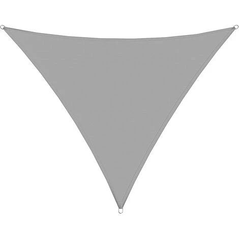 Vela Ombreggiante Triangolare Parasole Tenda Da Sole 180 Gr/m² Traspirante Anti UV Impermeabile Resistente Esterno Giardino Piscina Funi Ancoraggio Occhielli In Acciaio (3 X 3 X 3 M, Grigio)