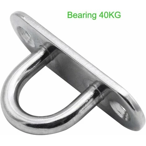 6 Pezzi Piastre Con Occhielli Piastra Di Copertura In Acciaio Inossidabile Piastra Per Albero Da 5 Mm Ganci Di Fissaggio Per Carichi Pesanti Per Ganci Da Parete Sedie Sospese Tenda Da Sole Accessori P - immagine 4