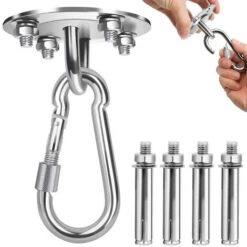 Randaco Gancio A Soffitto Capacità 450 Kg Amaca Da Appendere A Parete Sedia Sospesa Per Yoga E Sacco Da Boxe Kit In Acciaio Inossidabile