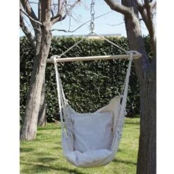 Papillon AMACA IN COTONE A SEDIA DONDOLO BIANCA BIANCO NATURALE