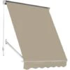 Outsunny Tenda Da Sole Avvolgibile A Caduta Impermeabile, Beige, 180x70cm