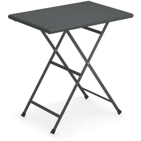 Emu Tavolo Pieghevole Arc En Ciel 334, 70 X 50 Cm, In Acciaio Verniciato A Polvere, Colore Ferro Anticato Cod. 22