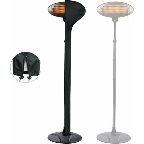 RHAFAYRE Copertura Per Riscaldamento Elettrico Da Esterno - Impermeabile - Tessuto Oxford 420D - Completamente Resistente Alle Intemperie - Con Cerniera E Coulisse Regolabile - Antivento