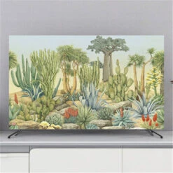 Copertura Decorativa Personalizzata Da 32 &quot - 85&quot Pollici Per Schermo LCD TV PC Paesaggio Pittura A Olio Alberi Floreali Per Piante,like The Pic,46 Inch Or 48 Inch,CHINA