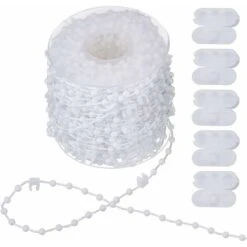 Catena Per Ciechi Verticali Da 20 M - Accessori Per Tende Verticali E 5 Connettori Per Cavi Ciechi