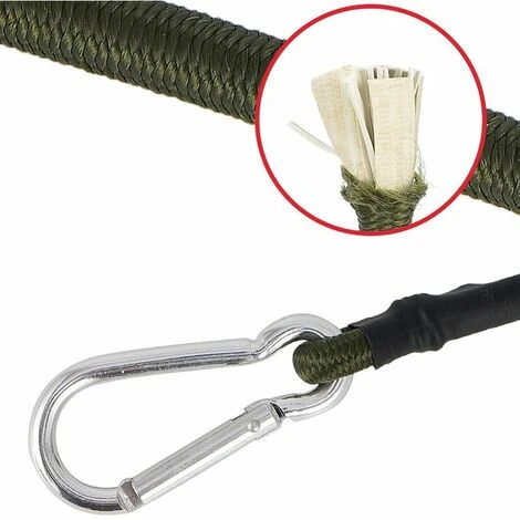 Kit Accessori Per Vela Parasole - 4 Corde Elastiche - Nero - Protezione Solare - Fissaggio - Strumenti Di Montaggio, Superma, Verde, Kueatily - immagine 3