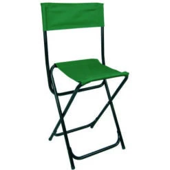 Sgabello Acciaio Con Schienale Pieghevole - Cm.31x29x72h.