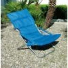 Sedia Sdraio Canapone Acciaio Con Braccioli Pieghevole Blu 65x80x96 Cm Papillon