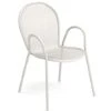 EMU Poltrona Ronda Bianco Impilabile In Acciaio Giardino Esterno Bar Ristorante