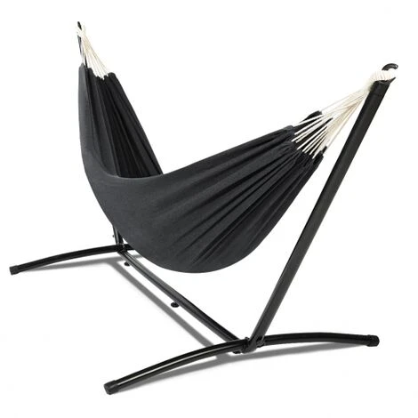 Amaca Con Supporto In Metallo E Tela Grigio Antracite - immagine 2