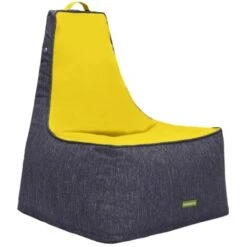 Gardenista Poltrona A Sacco Per Esterni, Poltrona A Sacco Resistente All'Acqua Con Schienale Alto Per Esterni Con Tessuto Facile Da Pulire E Imbottitura Premium, Oro