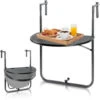 Randaco Tavolo Da Balcone Tavolo Sospeso 60x40cm Tavolo Pieghevole Balcone Tavolo Sospeso Pieghevole Universale