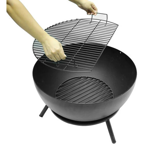 Firepot, Camino Esterno, Riscaldamento In Ghisa, Pozzo Del Fuoco, Terrazza Giardino, Ciotola Del Fuoco, Camino Giardino Esterno, Nero 60 X 31 Cm