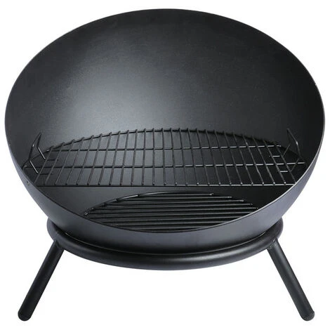 Firepot, Camino Esterno, Riscaldamento In Ghisa, Pozzo Del Fuoco, Terrazza Giardino, Ciotola Del Fuoco, Camino Giardino Esterno, Nero 60 X 31 Cm - immagine 4