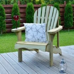 Sedia Da Giardino In Legno RELAX Tipo Adirondack - Spessore 30 Mm